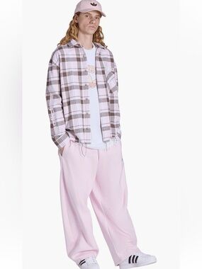 adidas Pink Plaid Flannel Shirt